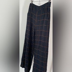 &Other Stories Plad Wide-Leg Black Trousers